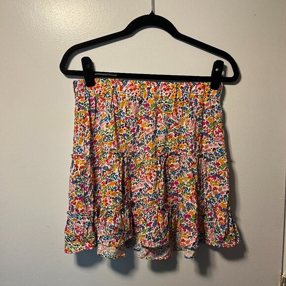 Show Me Your Mumu Floral Ruffle Tiered Mini Skirt – Multicolor – Women’s M - Picture 1 of 3